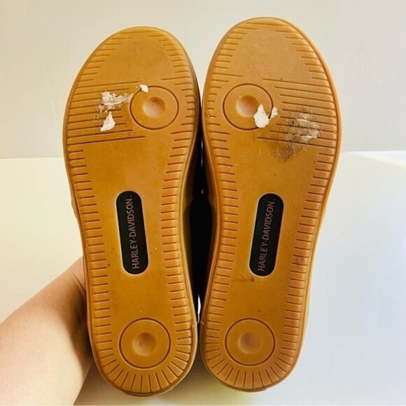 Harley Davidson Black Canvas Loafers Size 9 - Picture 6 of 6